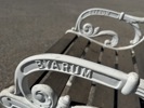 Trädgårdsfåtöljer, ett par, aluminium/trä, Byarum.