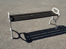 Trädgårdsbänk, aluminium/trä, Byraum.