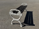 Trädgårdsbänk, aluminium/trä, Byraum.