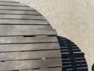 Trädgårdsbord, metall/trä.