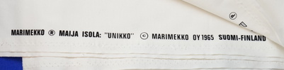 Maija Isola, tyg, ''Unikko'', Marimekko, Finland.