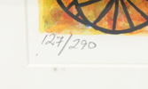 Gunilla Mann, ''Välkommen till Göteborg'', litografi nr 127/290, signerad.