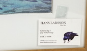 Hans Larsson, fågelmotiv, fine art print, provtryck, signerad.