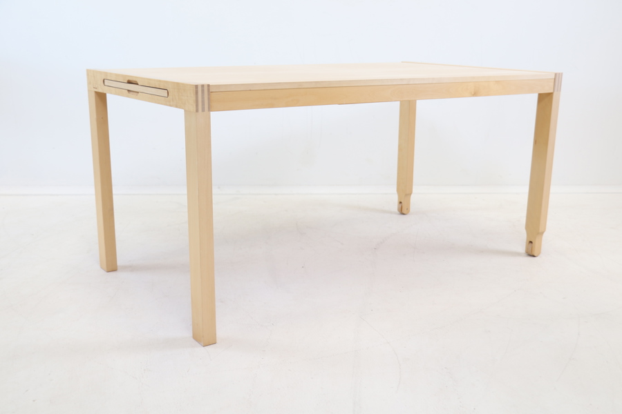 Niels Gammelgaard, matbord med hjul, björk, "Pelto", Designstudio Copenhagen för IKEA.