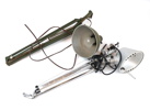 Skrivbordslampor, 2 st, metall, bl.a Artemide.