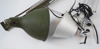 Skrivbordslampor, 2 st, metall, bl.a Artemide.