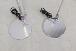 Michele De Lucchi & Giancarlo Fassina, golvlampor, justerbara, 2 st, metall, "Tolomeo", Artemide, Italien.