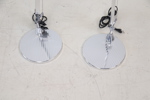 Michele De Lucchi & Giancarlo Fassina, golvlampor, justerbara, 2 st, metall, "Tolomeo", Artemide, Italien.