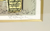 Lars Karlmark och Lennart Rosensohn, provtryck och litografi nr 41/90, signerade.