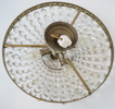 Takplafond, 4 st ljuspunkter, mässing/glas.