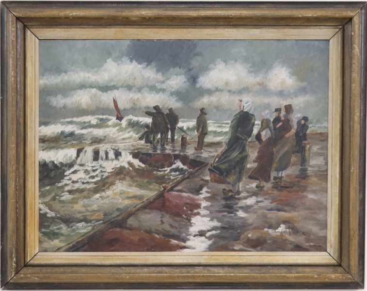 Allan Åsberg, olja på pannå, signerad, 1945.