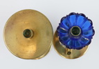 Gunnar Ander, ljusstakar, 2 st, mässing/glas, Ystad-Metall.