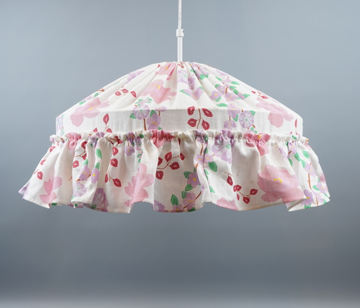 Taklampa, metall/textil, ''Matilda Secret Garden'', Melimeli.