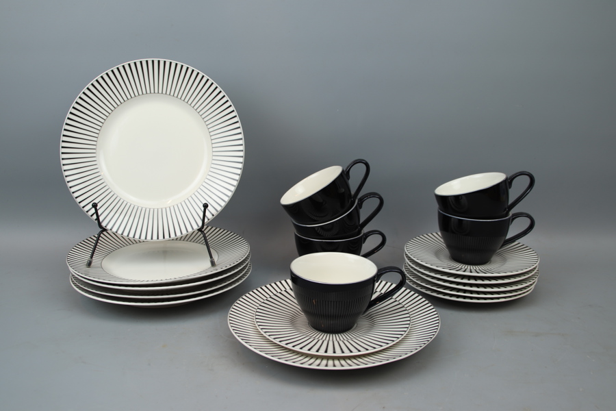 Kaffeservis, 12 delar, porslin, "Zebra", 2000-tal.