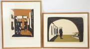 Eric Elfvén, litografier, 2 st, numrerade, signerade, 1962/64.