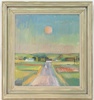 Gerhard Wihlborg, "Högsommarkväll, Löderup", olja på duk, signerad, 1941.