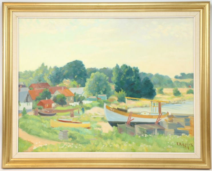 Fritz Kärfve, olja på duk, signerad, 1958.