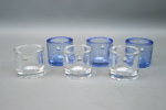Heikki Orvola, ljuslyktor, 6 st, glas, ''Kivi'', Marimekko, Iittala, Finland.