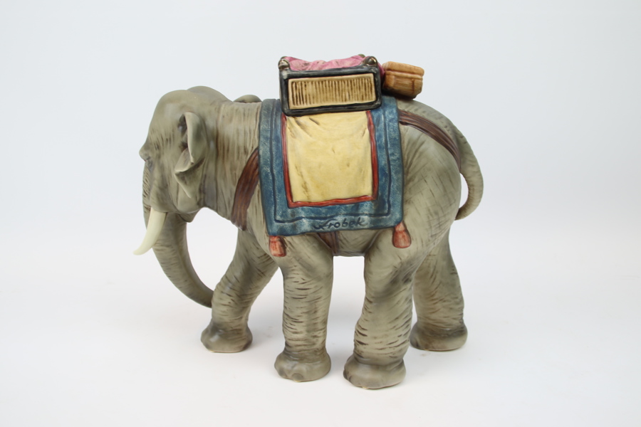 Figurin, elefant, porslin, Goebel.