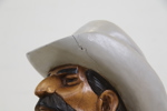 Skulptur, cowboy, trä.