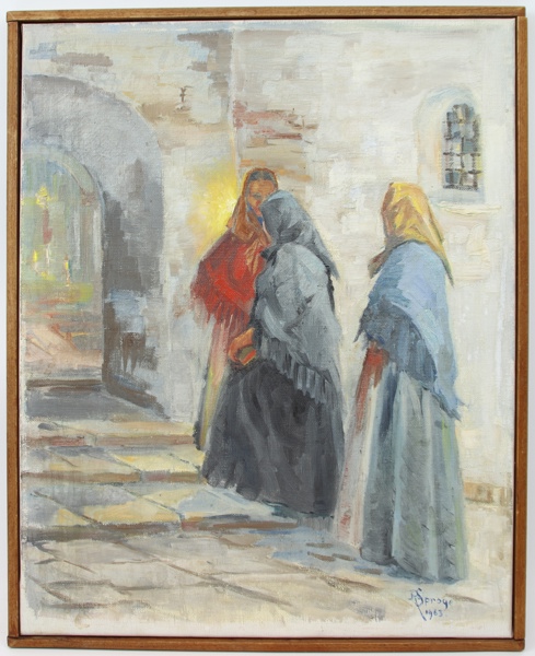 Ragnar Sproge, olja på duk, signerad, 1963.