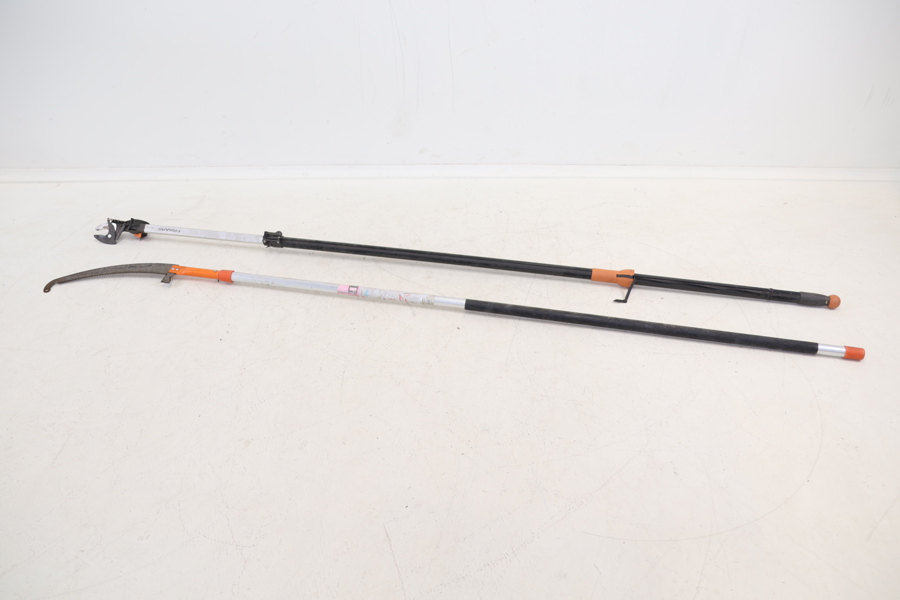 Grensåg samt grensax, justerbar längd, Bahco samt Fiskars.