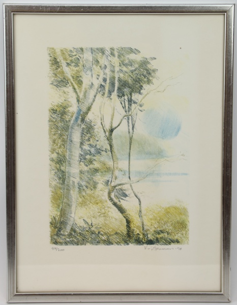 Kaj Stenman, litografi 88/200, signerad, 1990.