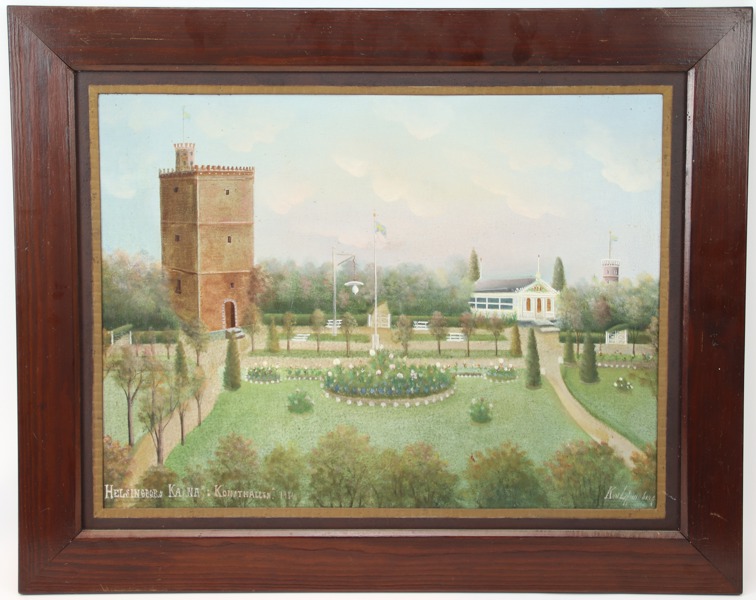 Karl Ljungberg, "Helsingborgs Kärna Konsthallen", olja på duk, signerad, 1934.