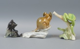 Figuriner, 3 st, porslin, Goebel.