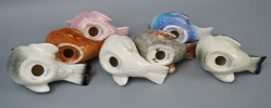 Figuriner, 7 st, fåglar, porslin, Goebel.