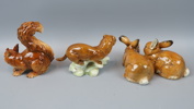 Figuriner, 3 st, porslin, Goebel.