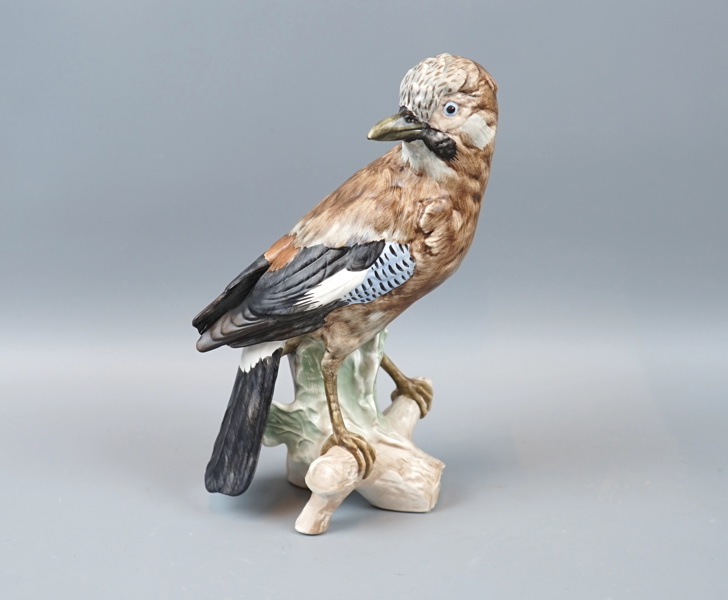 Figurin, porslin, nötskrika, Goebel.