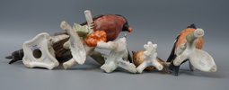 Figuriner, 5 st, fåglar, porslin, Goebel.