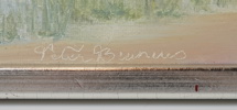 Peter Brunius, ''Morgondis'', olja på duk, signerad.