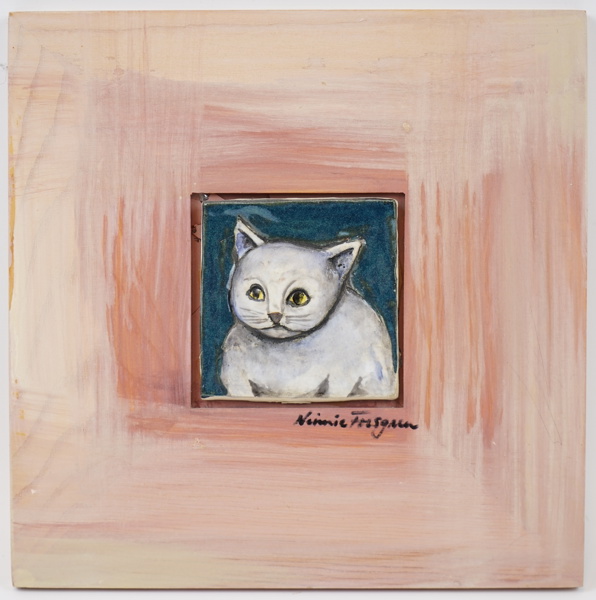 Ninnie Forsgren, ''Rufus'', keramiktavla, signerad.