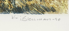 Kaj Stenman, litografi 89/200, signerad, 1990.
