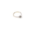Ring, 18K vitguld med brilliantslipad diamant 0,1K enligt märkning.