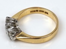 Ring, 18K vitt och rött guld med 3 brilliantslipade diamanter 0,69K enligt märkning.