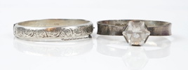 Armringar, 2 st, silver, bl.a Alton.