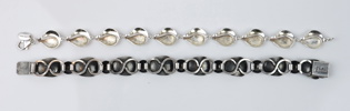 Armlänkar och öronhängen, 4 delar, silver, bl.a Alton.