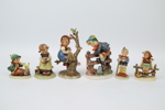 Figuriner, 6 st porslin, bl.a. Goebel.