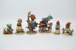 Figuriner, 6 st porslin, bl.a. Goebel.