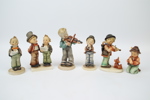 Figuriner, 6 st porslin, bl.a. Goebel.