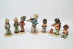 Figuriner, 6 st porslin, bl.a. Goebel.