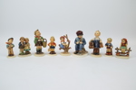 Figuriner, 9 st porslin, Goebel.
