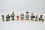 Figuriner, 9 st porslin, Goebel.