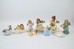 Figuriner m.m, 9 st, porslin, Goebel.