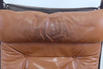 Ingmar Relling, fåtöljer, 3 st, skinn/trä, "Siesta", Westnofa Furniture.