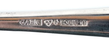 Servisdelar, 5 st, silver 830, ''Chippendale''.