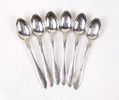 Kaffeskedar, 6 st, silver, ''Svensk spets''